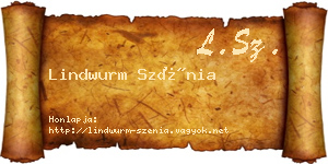 Lindwurm Szénia névjegykártya